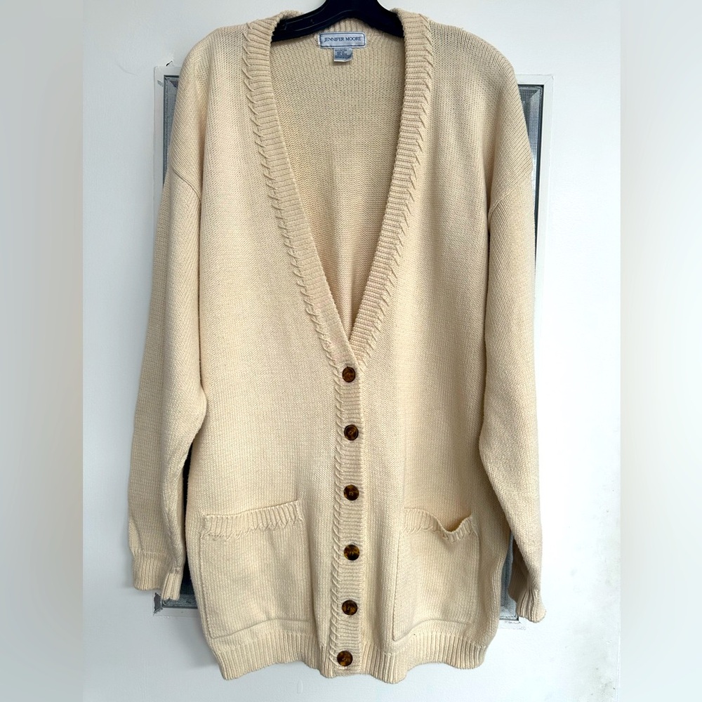 Jennifer Moore 100% Cotton button front cardigan